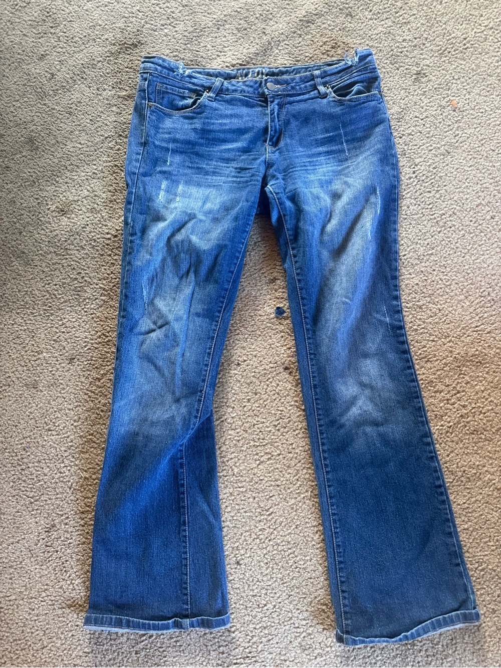 ALLOY Women's Dark Blue Flare Jeans
